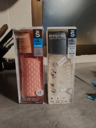 2 Biberones Suavinex Premium 360ml 4 y 6 meses