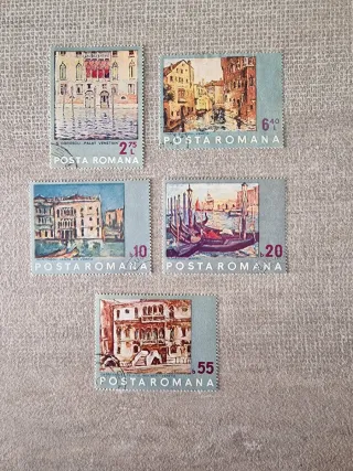 Set 5 Francobolli Posta Romana Venezia