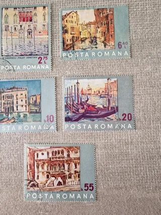 Set 5 Francobolli Posta Romana Venezia
