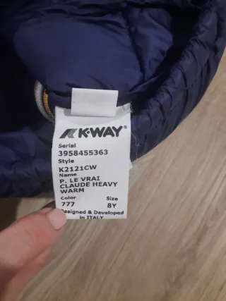 Piumino K-way bambino blu 8 anni