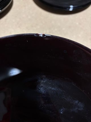 6 Platos Hondos y 6 Llanos Negros Cristal