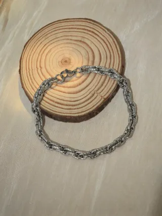 Bracciale Acciaio Inox Catena Intrecciata unisex