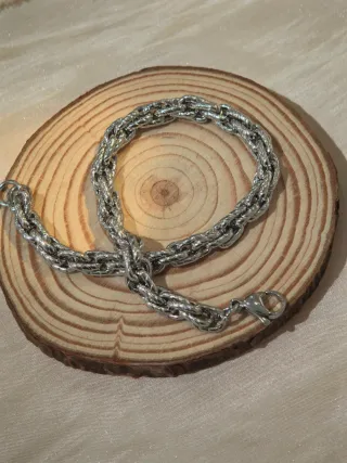 Bracciale Acciaio Inox Catena Intrecciata unisex