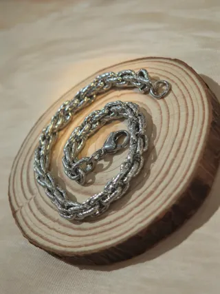 Bracciale Acciaio Inox Catena Intrecciata unisex