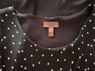 Vestido negro Cortefiel lunares