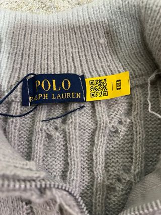 Jersey Polo Ralph Lauren cremallera gris
