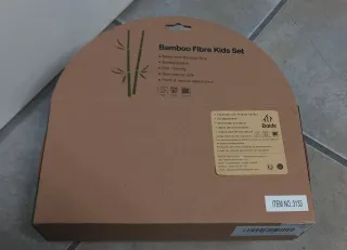 Set Vajilla Infantil Bambú Flamenco 5 Piezas