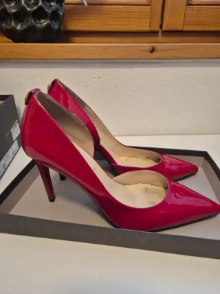 Scarpe rosse décolleté vernice tacco alto