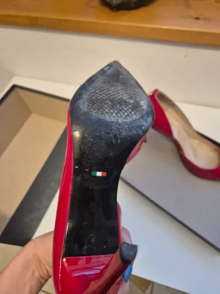 Scarpe rosse décolleté vernice tacco alto