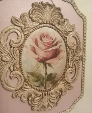 Pareja Cuadros Vintage Rosas