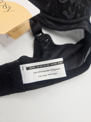 Nuevo:Sujetador negro con encaje – Talla 75C