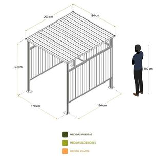 Caseta cobertor 180x200x191 cm (3,60 m2) Samara