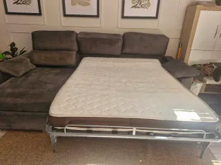 Sofá 3 plazas con chaiselongue y cama