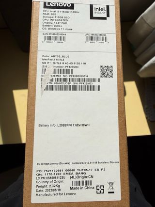 Portátil Lenovo IdeaPad 3 15ITL6 Azul