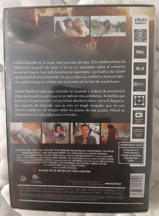 3 DVDs "Trilogía Millenium" de Stieg Larsson