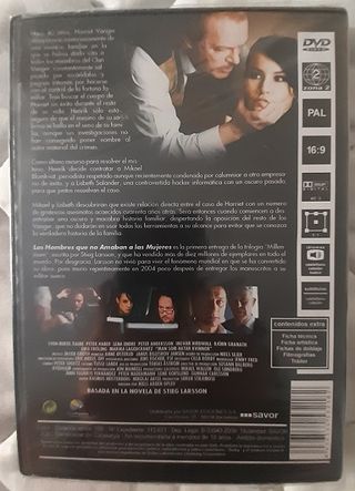 3 DVDs "Trilogía Millenium" de Stieg Larsson