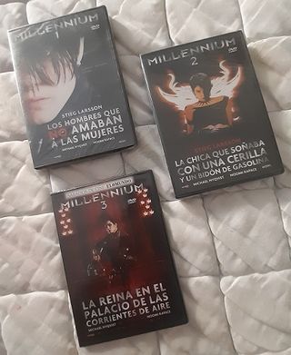3 DVDs "Trilogía Millenium" de Stieg Larsson