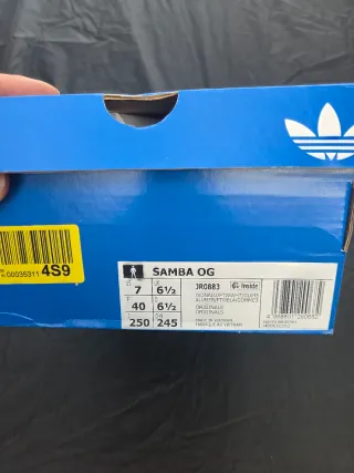 Adidas Samba Beige/Blanco Talla 40