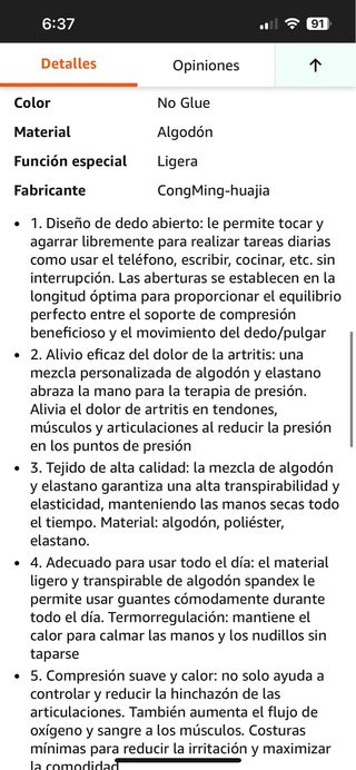 Guantes ACWOO para Artritis Talla L