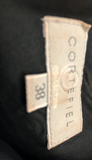 Vestido largo negro Cortefiel