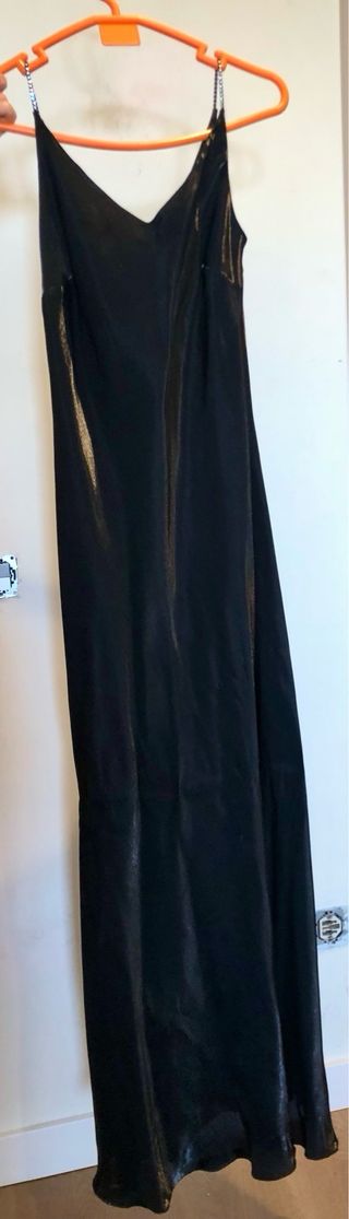 Vestido largo negro Cortefiel