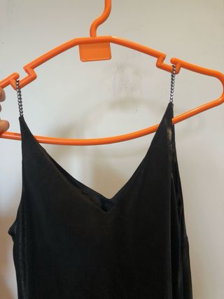 Vestido largo negro Cortefiel