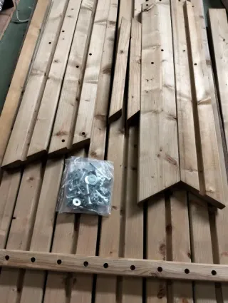 Mesa Picnic Madera Bancos Abatibles 198x154x74 cm