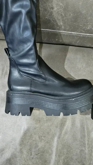 Botas altas negras plataforma
