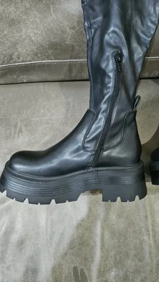 Botas altas negras plataforma