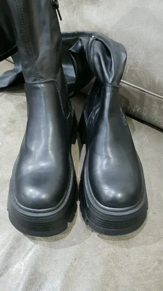 Botas altas negras plataforma