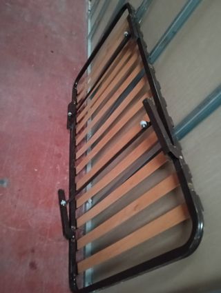 Somier metálico con lamas de madera