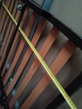 Somier metálico con lamas de madera