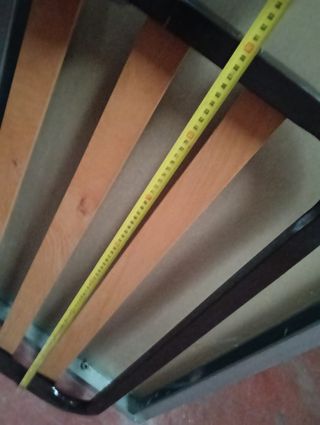 Somier metálico con lamas de madera