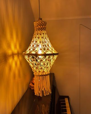 Candeeiro Macramé Artesanal Boho