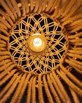 Candeeiro Macramé Artesanal Boho