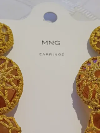Pendientes MNG Ámbar Dorado