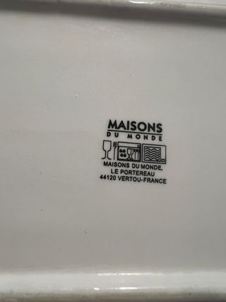 Piatto rettangolare con cactus