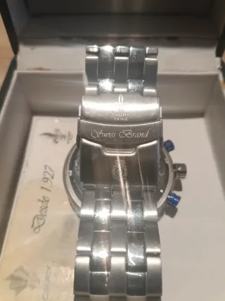 Reloj CAUNY PRIMA Hombre Cronógrafo Azul Plata