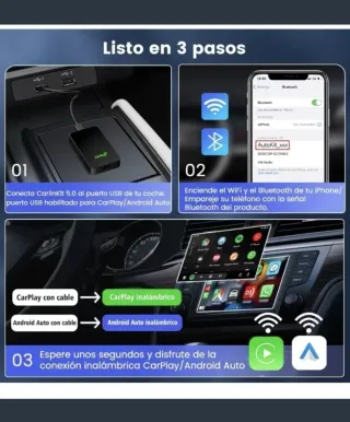 Adaptador CarPlay/Android Auto Inalámbrico