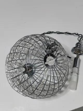 Lámpara Techo Maisons du Monde cristal metal 30 cm