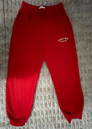 Pantalón chándal Bershka rojo talla M