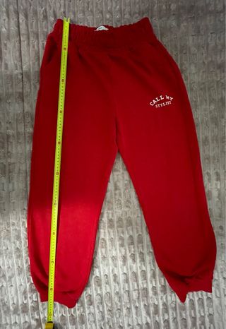 Pantalón chándal Bershka rojo talla M