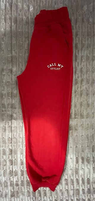 Pantalón chándal Bershka rojo talla M