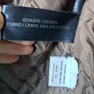 Chaqueta de piel vintage marrón