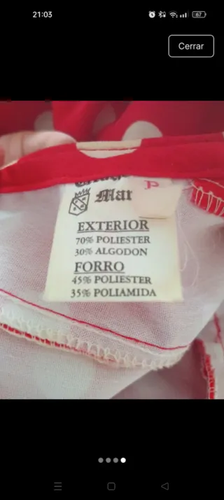 Traje de flamenca rojo lunares blancos