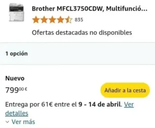 Brother MFCL3750CDW Impresora Multifunción laser