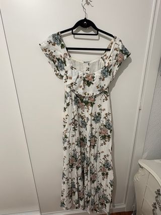 Vestido Uterqüe floral midi viscosa