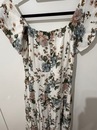 Vestido Uterqüe floral midi viscosa