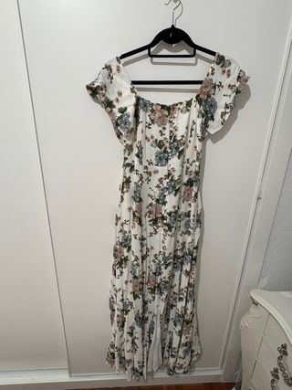 Vestido Uterqüe floral midi viscosa