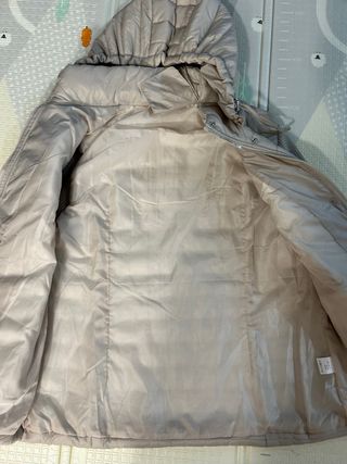 Chaqueta acolchada mujer beige